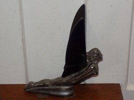 Vintage Goddess with Blue Plastic Wings Hood Ornament - $4,026.69 MXN
