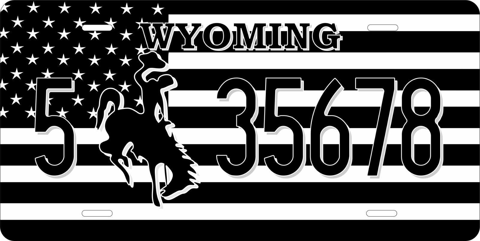 Wyoming USA Flag License Plate Personalized Custom Car Bike Motorcycle M... - $10.99+