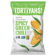 Tortiyahs! Spicy Green Chili Tortilla Chips, 8 oz. Bags - $31.63+