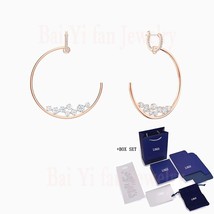 2021 Fashion Jewelry SWA New NORTH Pierced Earrings Charming Spiral Line Decorat - £38.68 GBP