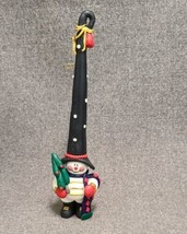 Vintage Snowman Polymer Clay Christmas Ornament 8&quot; Tall Cute - $9.50