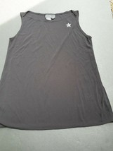 Carole Little Black Star Tank Top Blouse Shirt Size M  - $30.39