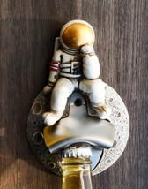 American USA Astronaut in Space Suit Landing On Moon Wall Bottle Opener - $20.99