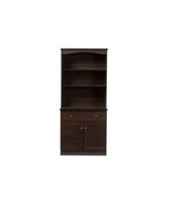 Gideon Dark Brown Buffet and Hutch Kitchen Cabinet - $7,858.76 MXN