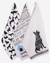 Set Of 3 Different Printed Tea Dish Towels (18&quot;x28&quot;) Dogs Phrases &amp; Pictures,Dii - £12.71 GBP