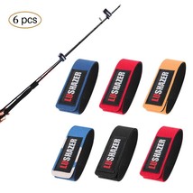 6Pcs/lot  Fishing Rod Strap Strong Flexible 25*3CM Nylon Fishing Gear Strap  Tie - £40.09 GBP