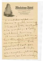 Blackstone Hotel Fort Worth Texas Letterhead Handwritten Letter 1920&#39;s - £13.98 GBP