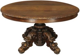 Antique Dining Table Hunting Renaissance Oak - $3,909.00