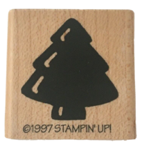 Stampin Up Christmas Tree Seasonal Solid Rubber Stamp Holiday Card Makin... - $3.99