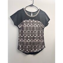 PerSeption Concept Elegant Beaded Gemstones Accent Top Sz S - $21.34