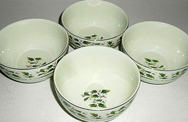 Christmas Holiday Limited Holly Decor Dessert, Cereal or Rice Bowls Flawless - £29.51 GBP