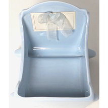 Hallmark Signature Blue Baby Cradle Flower Planter - Adorable! Farmhouse... - $145.34 MXN