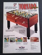 Tornado Wall Poster 1998 Foosball Soccer Table Game 27" X 19" Has TEARS - $24.29