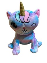 2-Scoops Unicorn Plush 14&quot; Purple Blue Tie Dye Soft Toy Animal Lovey - £13.44 GBP