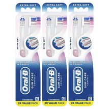 Oral-B Gum Care Compact Toothbrush, Extra Soft, 2 Count Pink/Blue 3 Pack - £18.09 GBP