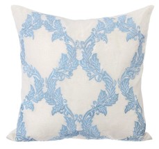 Blue Throw Pillow Covers 16&quot;x16&quot; Silk, French Riviera - £24.59 GBP+