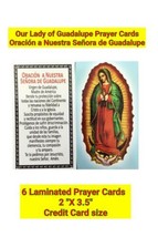 6 Catholic Spanish Laminated Holy Prayer Card Oración Virgen De Guadalupe México - £7.69 GBP