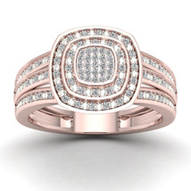 10K Rose Gold 1/5ct TDW Diamond Cluster Engagement Ring - £311.74 GBP