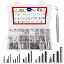 440Pcs 304 Stainless Steel Slotted Spring Pin Assortment Kit, M1.5-M5 - $30.48