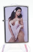 Pinup Girl In Pink Authentic Zippo Lighter Street Chrome - £23.97 GBP
