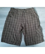 Lululemon Wet Dry Warm Shorts Mens Size 34 Plaid Cargo Pocket - $392.32 MXN