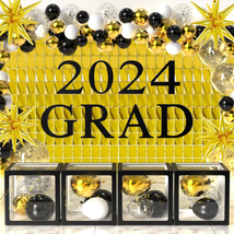 Graduation Decorations Class of 2024, 165 Pcs Grad Party Supplies Balloon Block  - £22.28 GBP