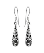 Silver Drop Pendant 925 Silver Fish Hook Earrings - £14.72 GBP