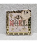 Punch Studio Die Cut Paper Coasters Gold Noel Christmas Design - Set Of ... - $20.59 CAD