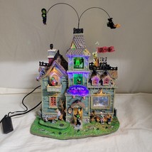 2010 Retired Lemax Spooky Town Animated LITTLE MONSTERS&#39; SCHOOL HOUSE #0... - £352.50 GBP
