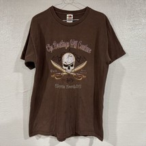 Myrtle Beach South Carolina Pirate Shirt Mens Size Large Brown - $8.34