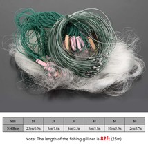 1PC 25m Fishing Net 3 Layers Durable Float Trap Monofilament Gill Net Fishing Ac - £68.16 GBP