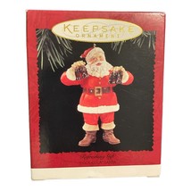 1995 Hallmark Keepsake Christmas Ornament Refreshing Gift Coca-Cola Santa - $10.46