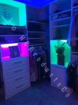 Bluetooth Controlled LED Closet Lights with 16 Million Colors &amp; Motions Options - £20.56 GBP+