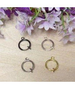 2/10 Pieces Clip On Earring Connectors, Hoop Earrings Jewelry Findings - $2.45+