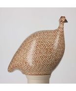 Les de Lussan Small Ceramic Guinea Fowl - Matte White Spotted Bordeaux Red - €156,11 EUR