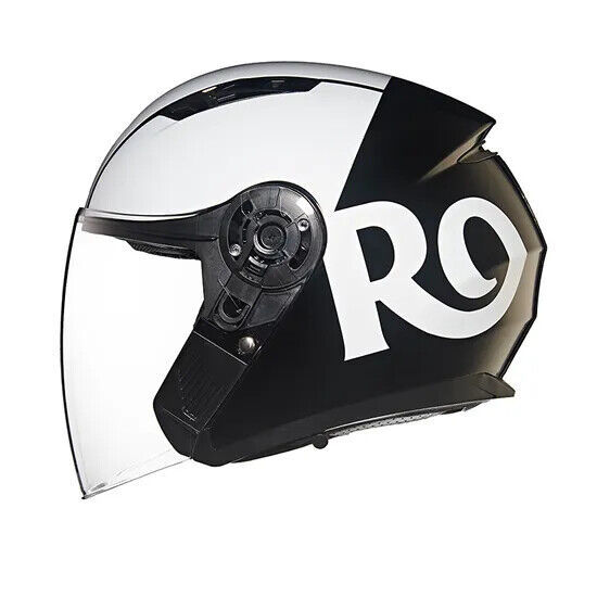 ROYAL ENFIELD LIGHTWING OPEN FACE HELMET - GLOSS BLACK & WHITE