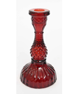 Small Red Glass Christmas Taper Candle Holder, 6.5&quot; - €17,08 EUR