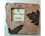 Vtg Spoontiques Stone Leaves Leaf Pink-Brown Photo Frame For 3inx3in Photos - $19.79