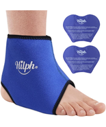 Hilph Ankle Ice Pack Wrap for Injuries Reusable Ankle Ice Wrap with 2 Co... - £23.38 GBP