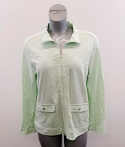 Northern Reflection Full Zip Jacket Women&#39;s Size Large Petite Green Long... - £7.81 GBP