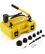 10 Ton Hydraulic Knockout Punch Kit, 1/2&quot; to 2&quot; Conduit Hole Cutter Set,... - £123.82 GBP