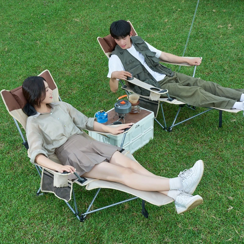 Outdoor Camping Portable Folding Beach Chair Break, Detachable, Washable, - £118.63 GBP