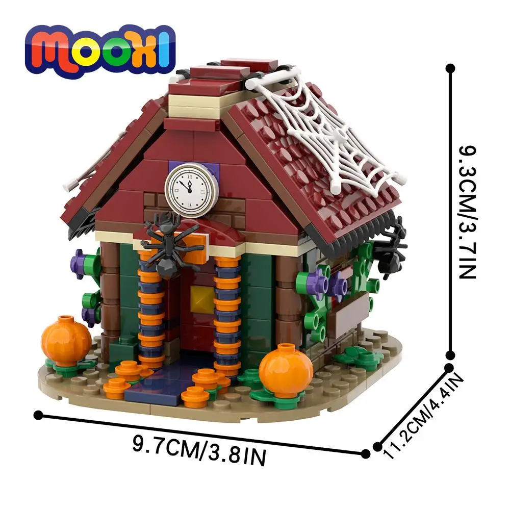 MOOXI Halloween House Pumpkin Carriage Block Building Brick Educational Toy For - £29.21 GBP