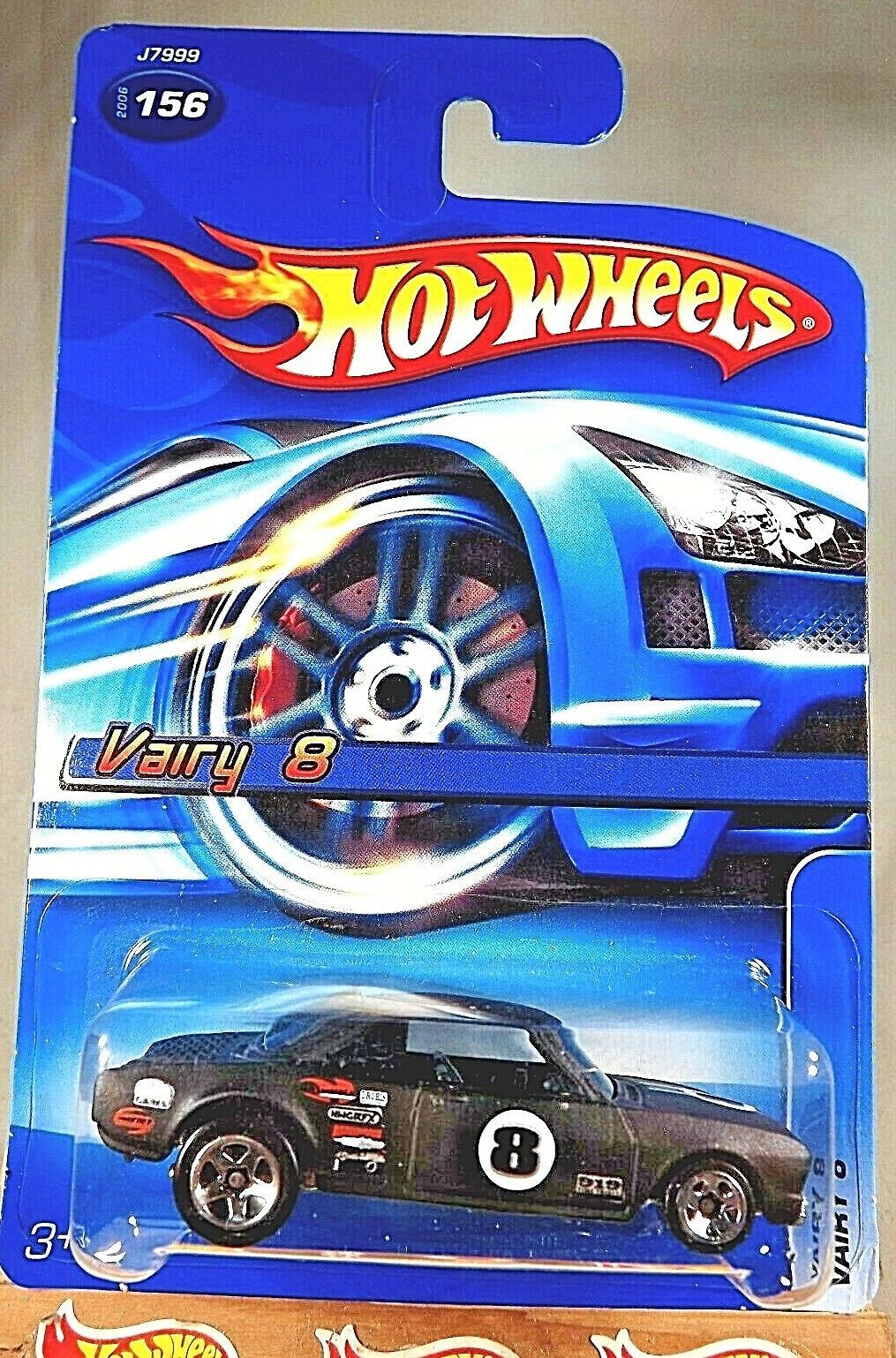 2006 Hot Wheels Walmart Exclusive Mainline #156 VAIRY 8 Flt Black w/Chrome 5Sp