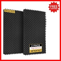 2 Pack  Soundproof Foam Panels 48&quot;x24&quot;x2&quot; for Optimal Acoustic Control - $74.36 CAD