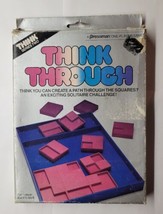 Think Through 1-Player Solitaire Challenge Game 1988 Pressman - $15.83