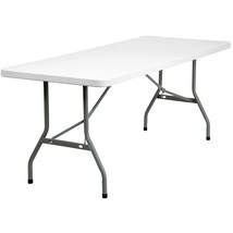 30&quot; x 72&quot; Heavy Duty Folding Plastic Granite White Table Commercial Banquet 6&#39; - £156.22 GBP