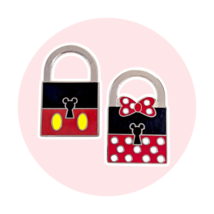 Mickey Mouse and Minnie Mouse Disney Pins: Couple Love Locks - $39.90