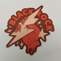 Black Rock Coffee March 2024 Sticker Red Hand Lightning - $5.89