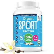 Orgain Organic Sport Vegan Protein Powder, Vanilla - 30g Plant Based Protein, Fo - £51.58 GBP